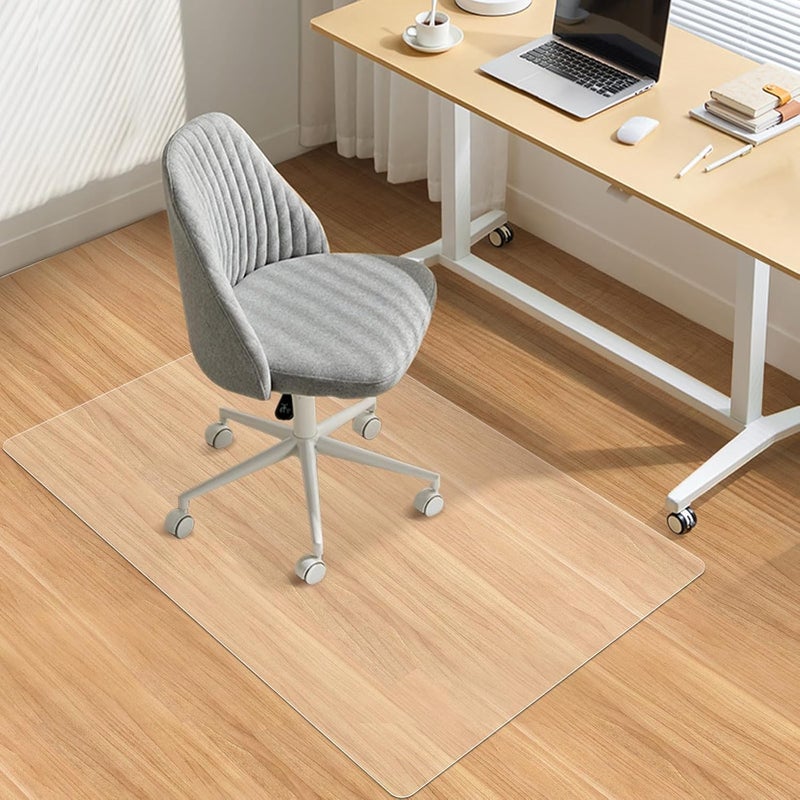 Vicwe Office Chair mat for Hardwood Floor, 30 x 48 inches Fully Transparent Desk Hard Floor Chair Mat Protector, Easy Glide, Flat Without Curling - Image 1